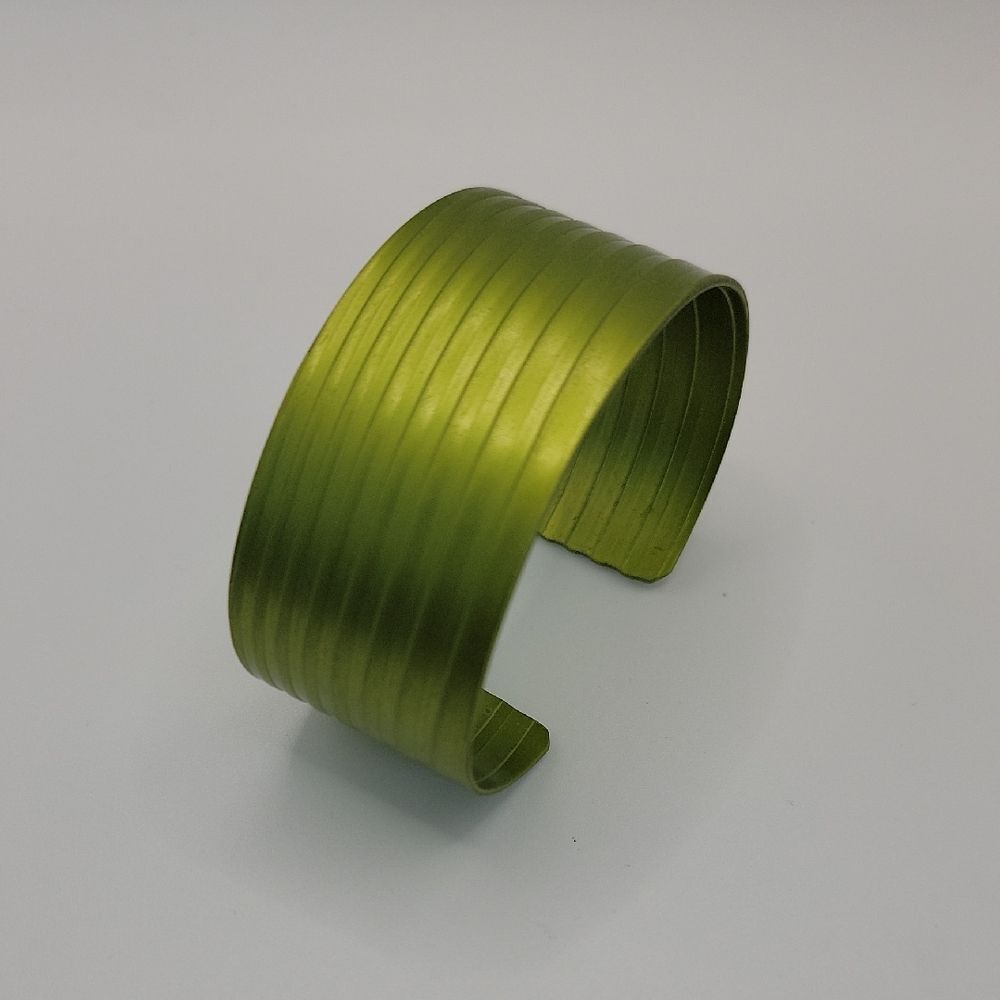 Handcrafted Cuff Bracelet Anodized Aluminum Size 7" - 8"